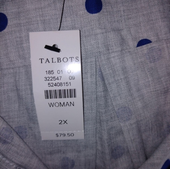 Talbot Women's Polka Dot Button Down Shirt #NEW - Picture 3 of 7